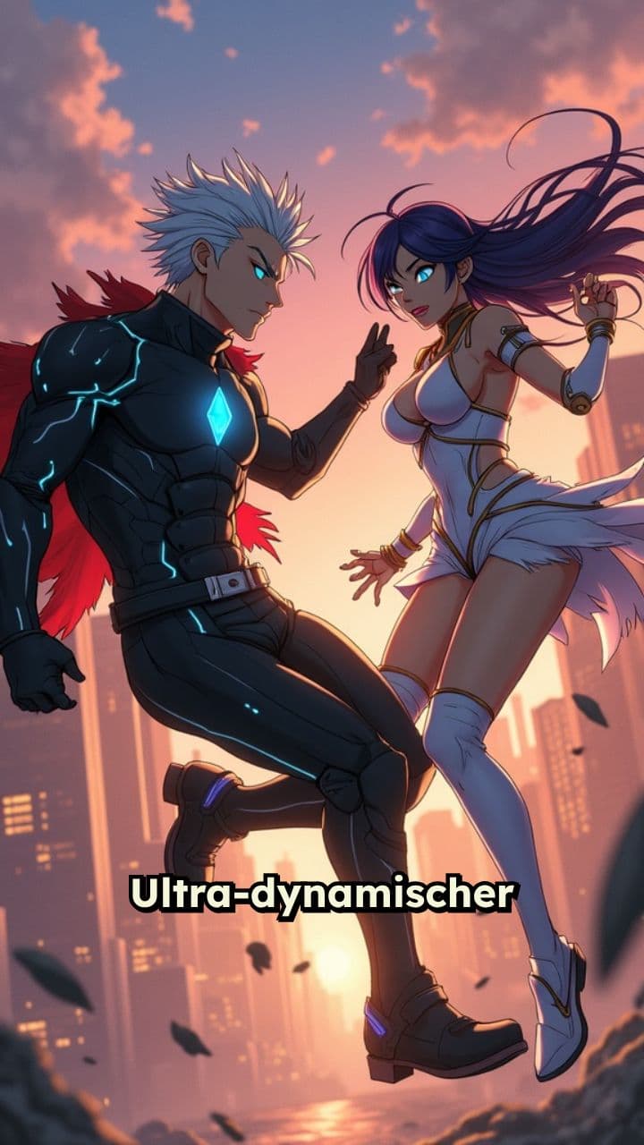 Epic Anime Battle at Sunset