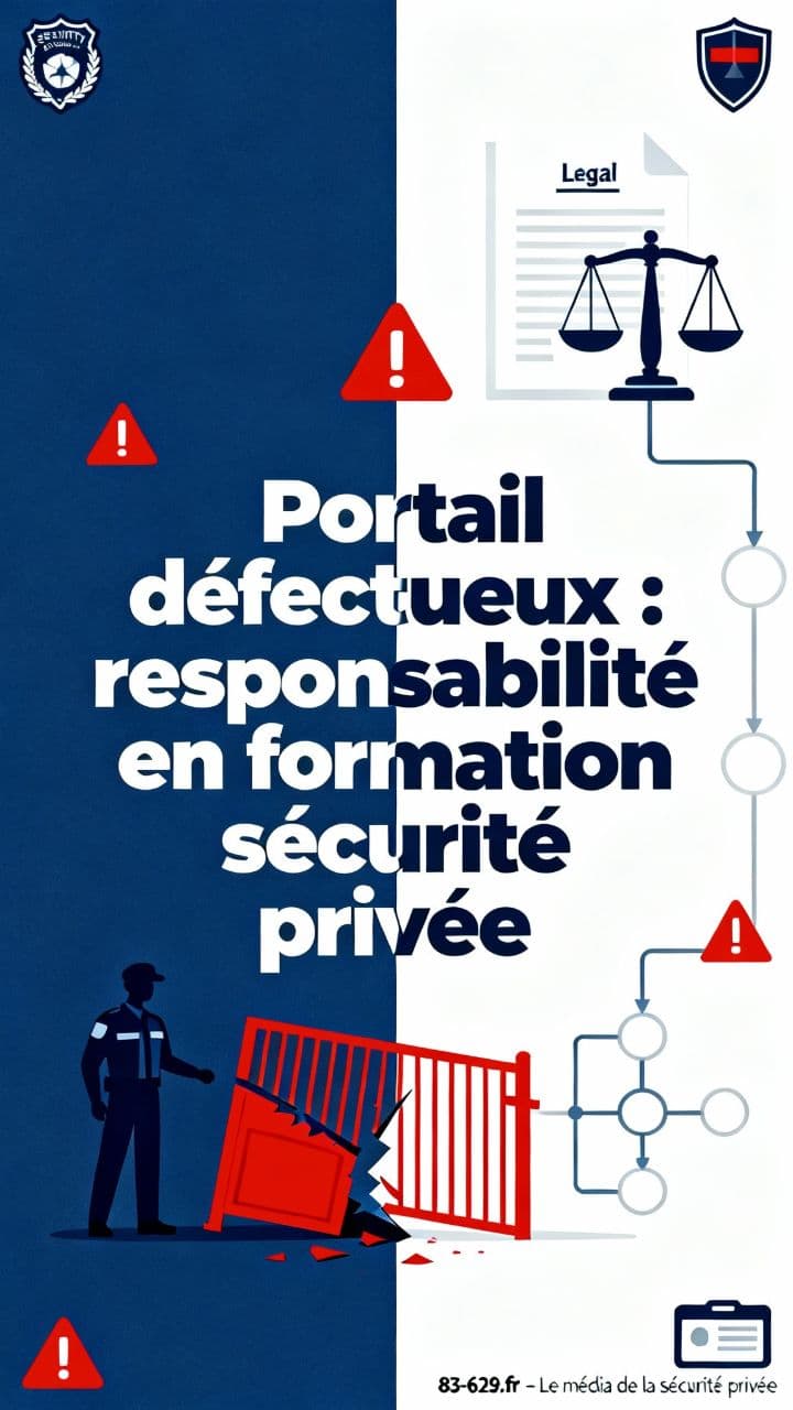 Portail défectueux : responsabilité en formation sécurité privée