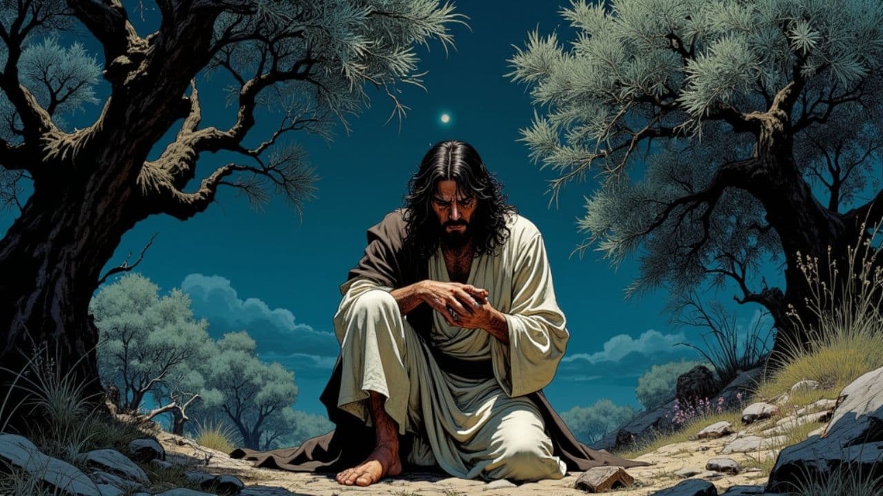 Jesus Weeping in Gethsemane