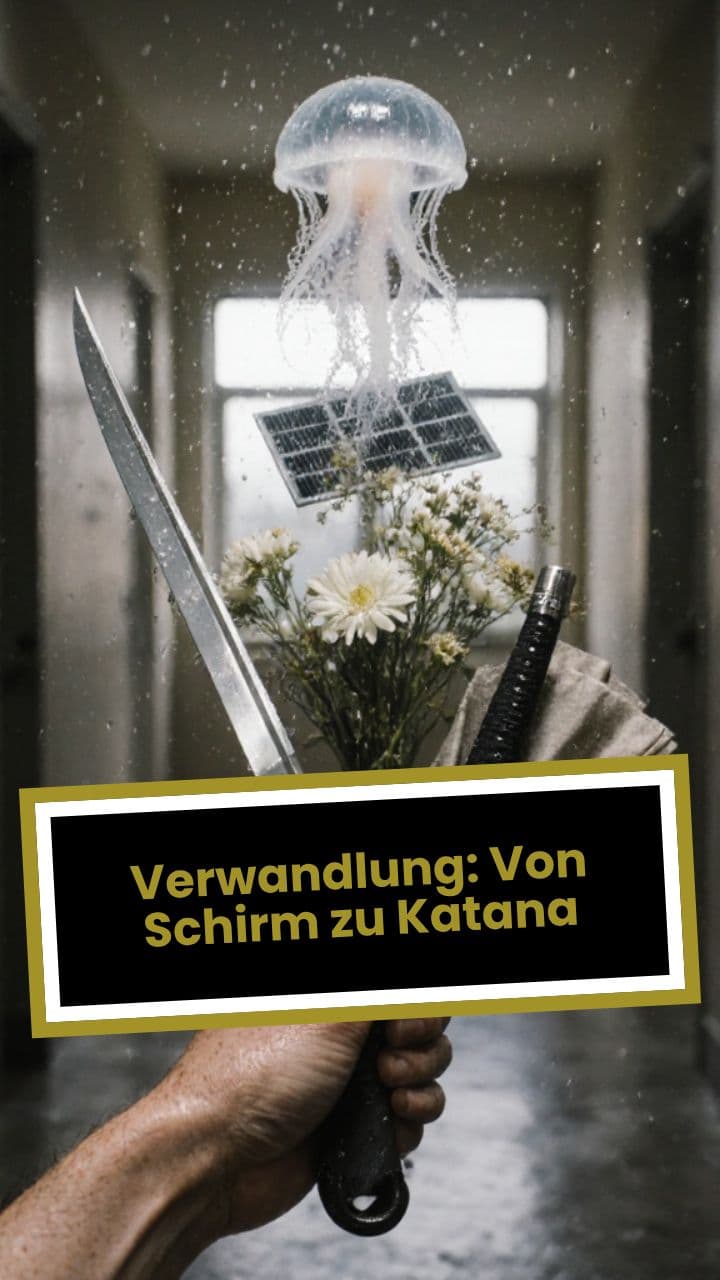 Verwandlung: Von Schirm zu Katana