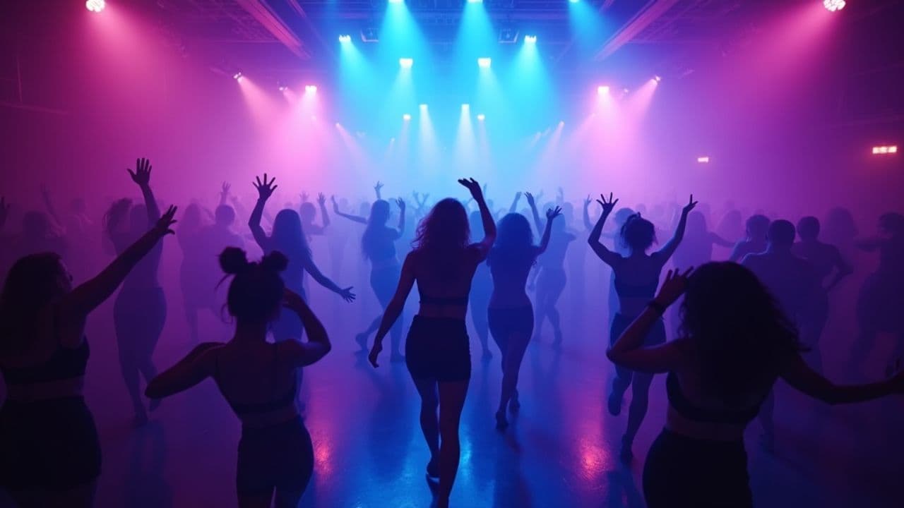 Neonowy Taniec w Klubie