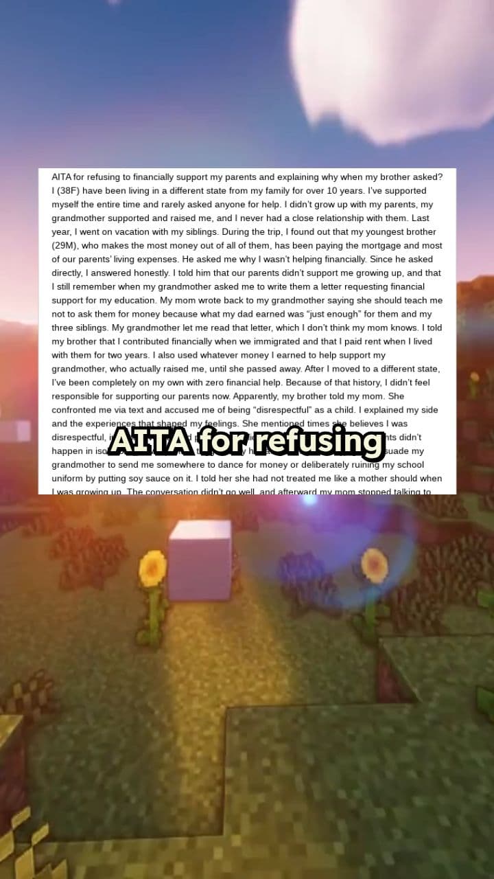 Refusing to Support Parents Financially