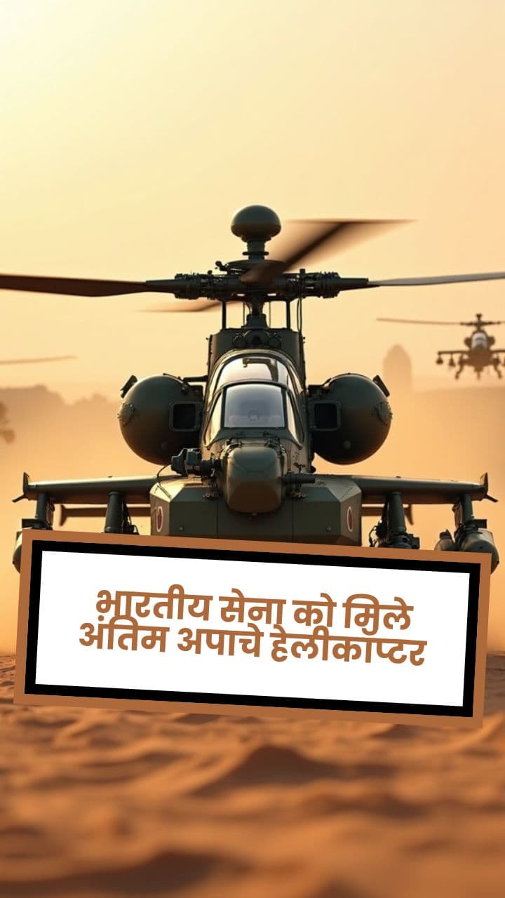 भारतीय सेना को मिले अंतिम अपाचे हेलीकॉप्टर