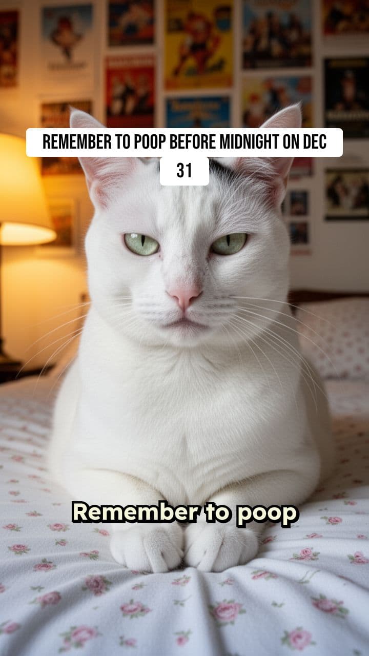 New Year's Eve Wise Cat Advice