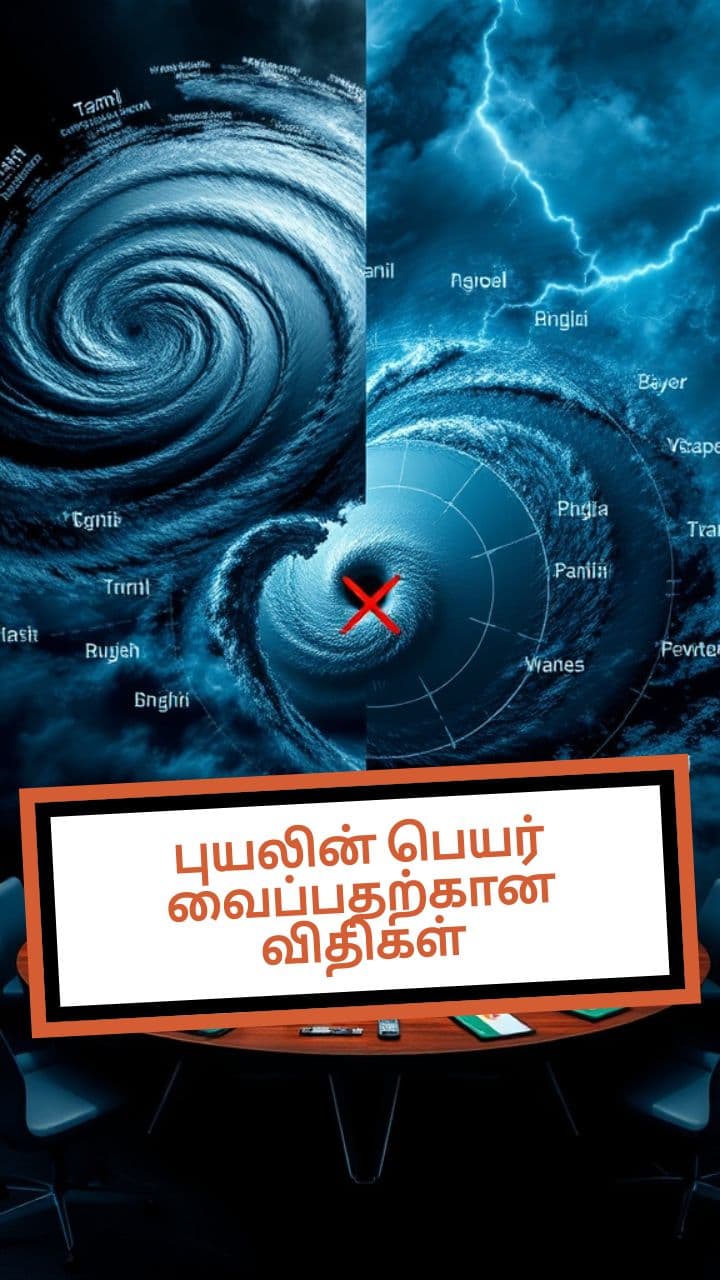 புயலின் பெயர் வைப்பதற்கான விதிகள்