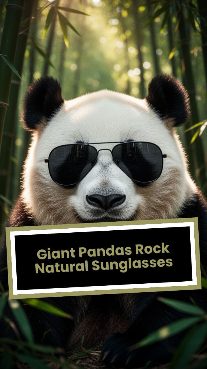 Giant Pandas Rock Natural Sunglasses