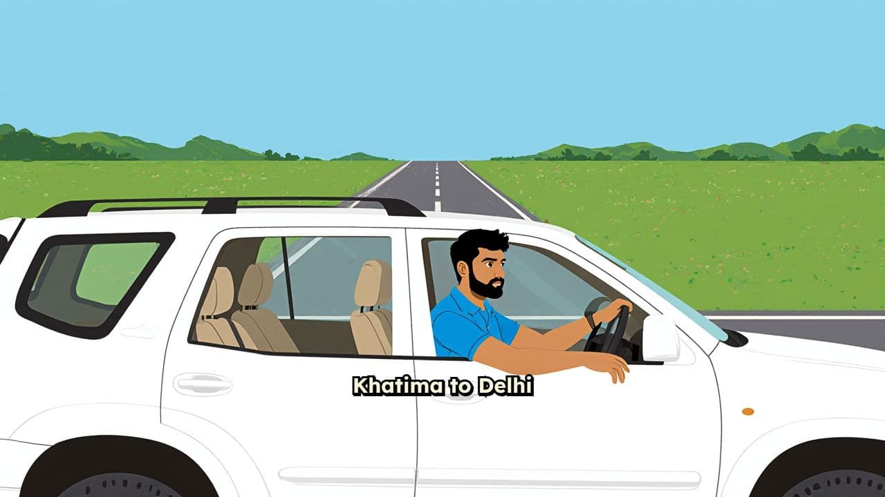 Khatima to Delhi Airport Night Cab