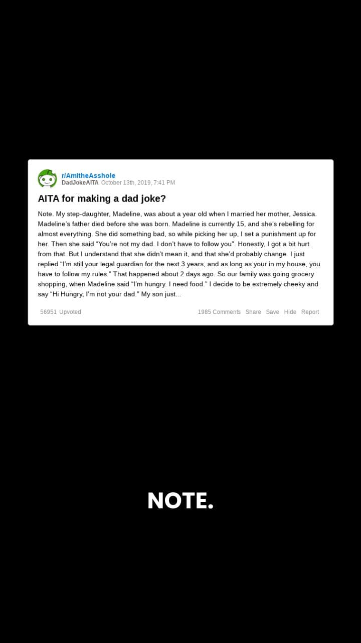 “Hi Hungry, I’m Not Your Dad”