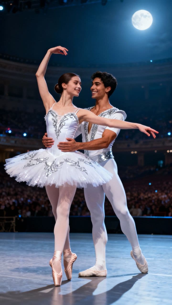 Moonlit Ballet in a Crowded Space