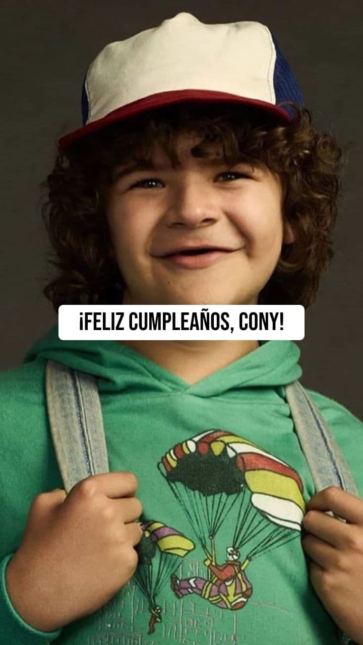 Mensaje de Cumpleaños para Cony de Dustin Henderson