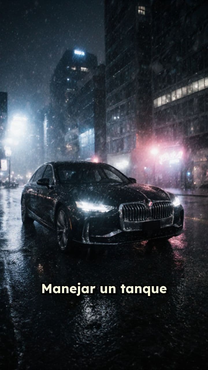 Seguridad presidencial en auto de lujo