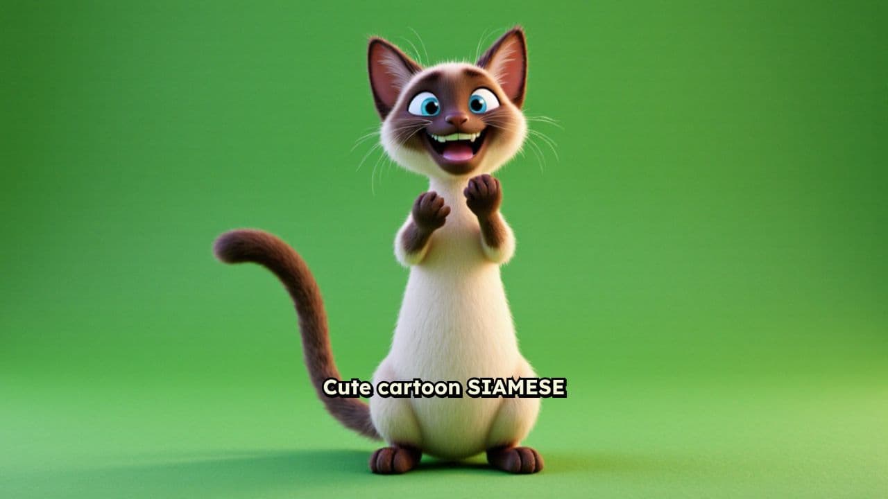Joyful Dancing Siamese Cat