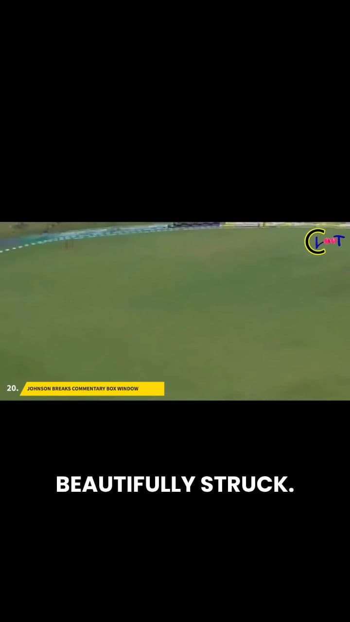 Ball Smashes Commentary Box Window