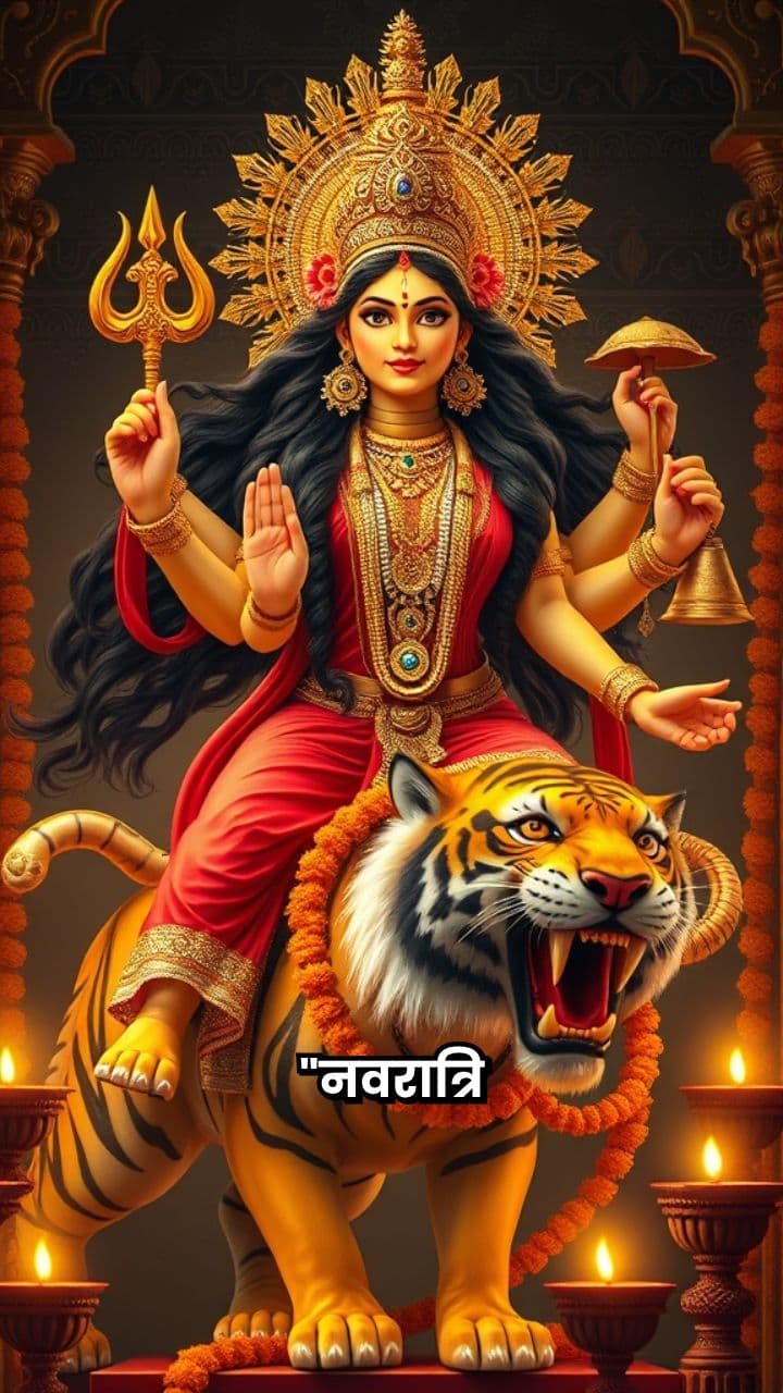 नवरात्रि में माँ दुर्गा की पूजा