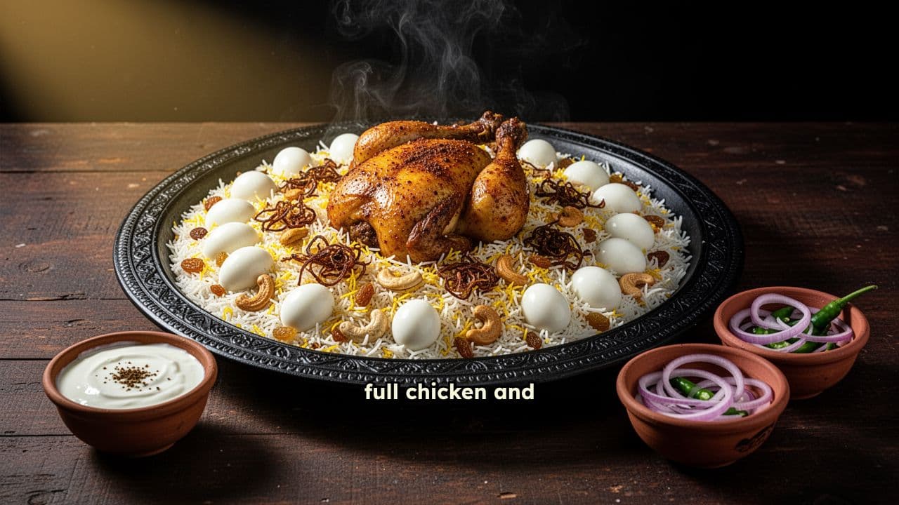 Whole Chicken Biryani Platter with Sides