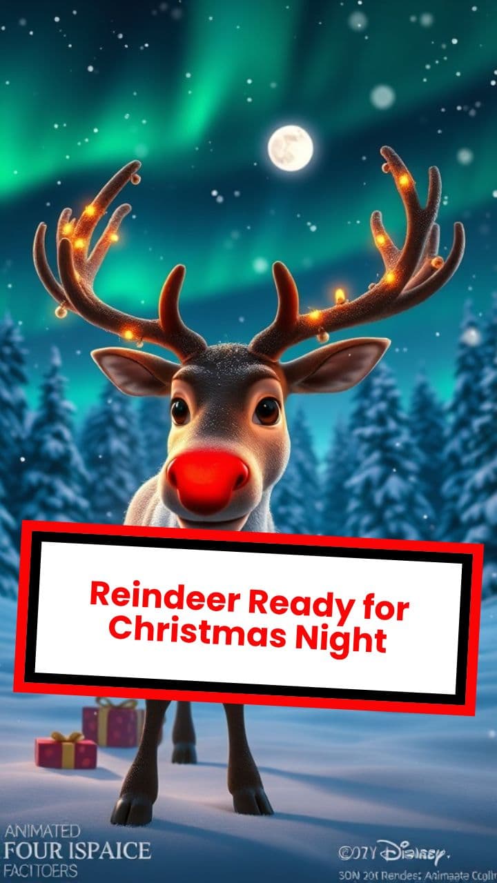 Reindeer Ready for Christmas Night