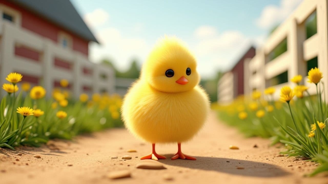 Le petit poussin chante et danse