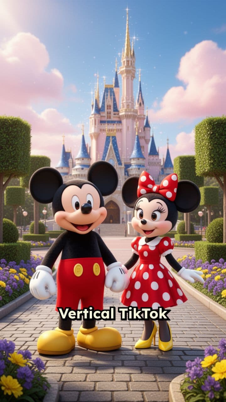 Rencontre magique en cartoon vertical