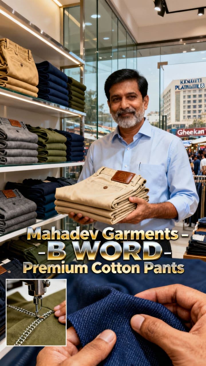 Mahadev Garments - B WORD Premium Cotton Pants
