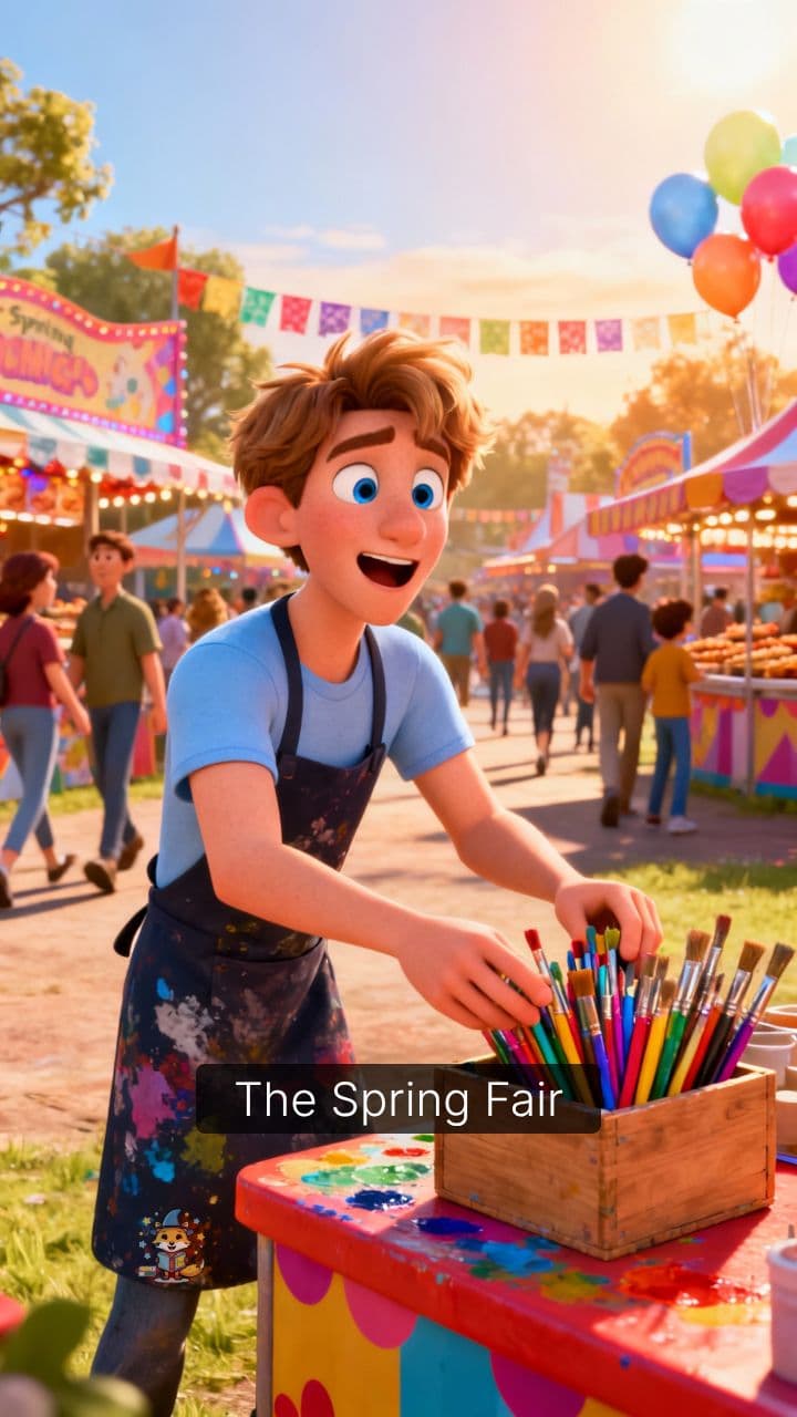 Meticulous Face Painting at the Spring Fair