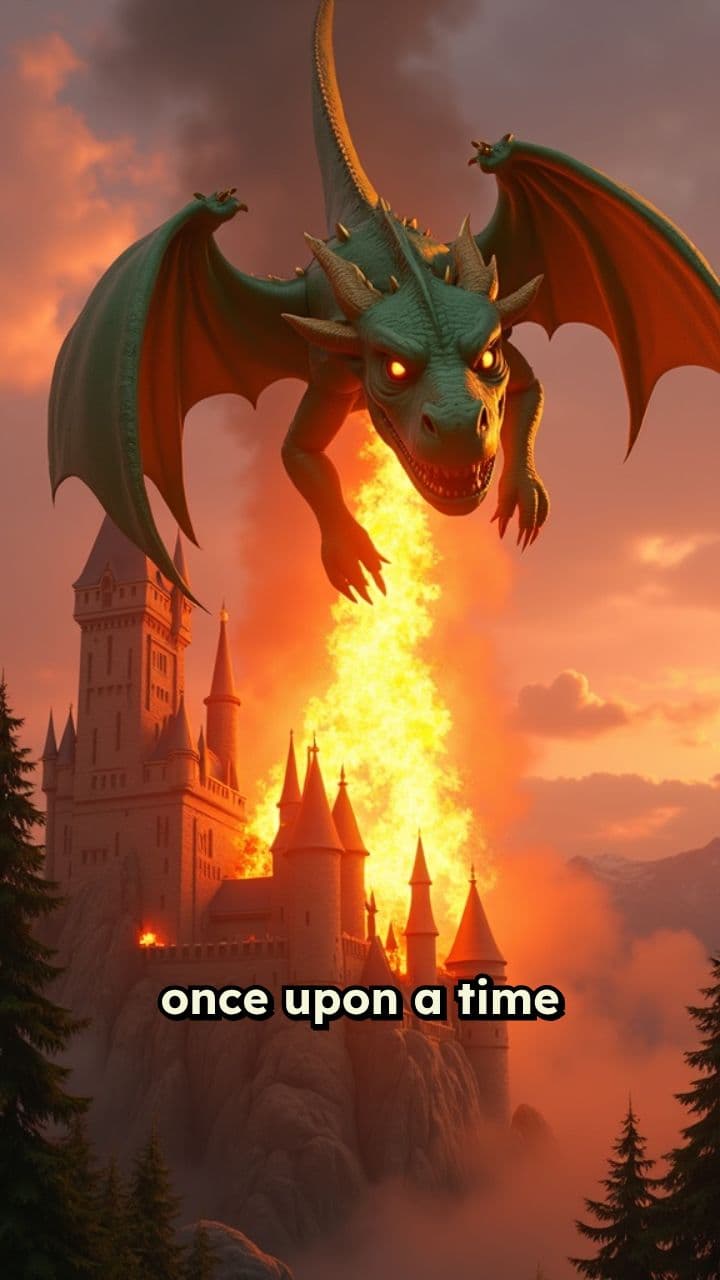 Dragon's Destruction of the Castle