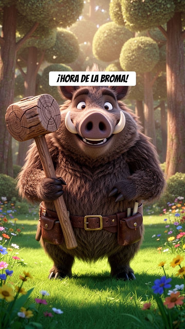 El Jabalí Bromista y el Pobre Gatito