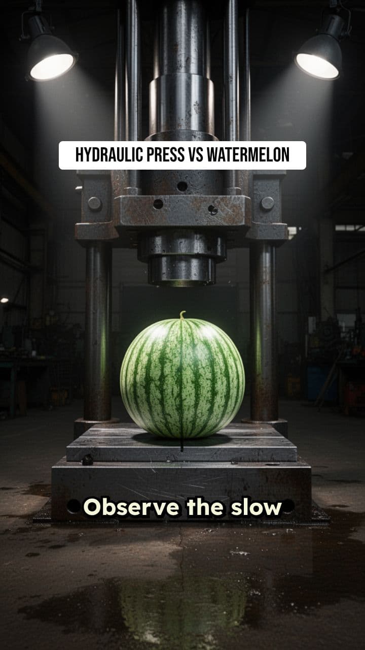 Hydraulic Press Watermelon Crush