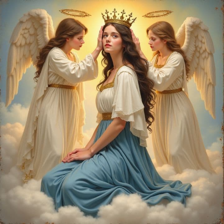 Couronnement de Marie et âmes du purgatoire