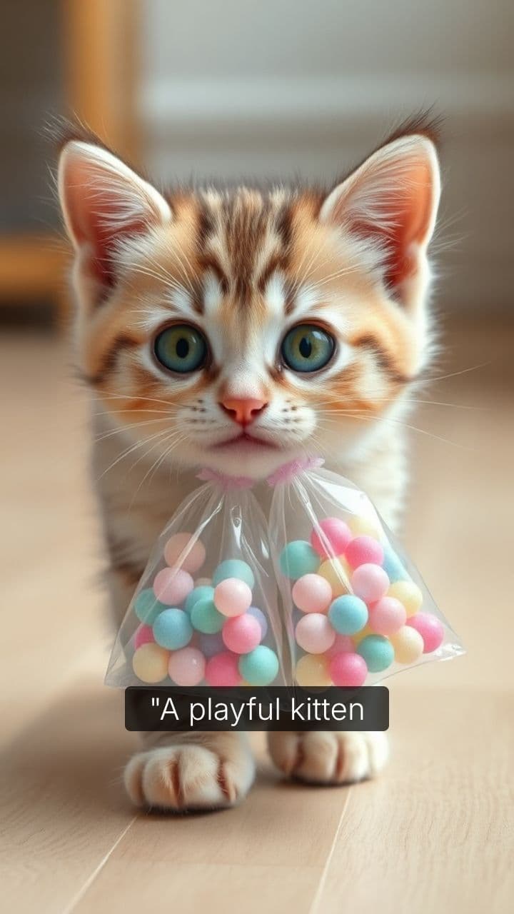 Kitten's Colorful Orbeez Adventure