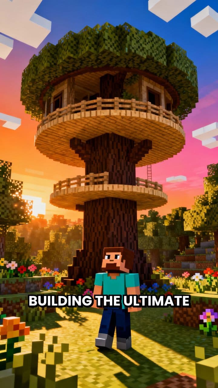 Ultimate Circular Minecraft Treehouse