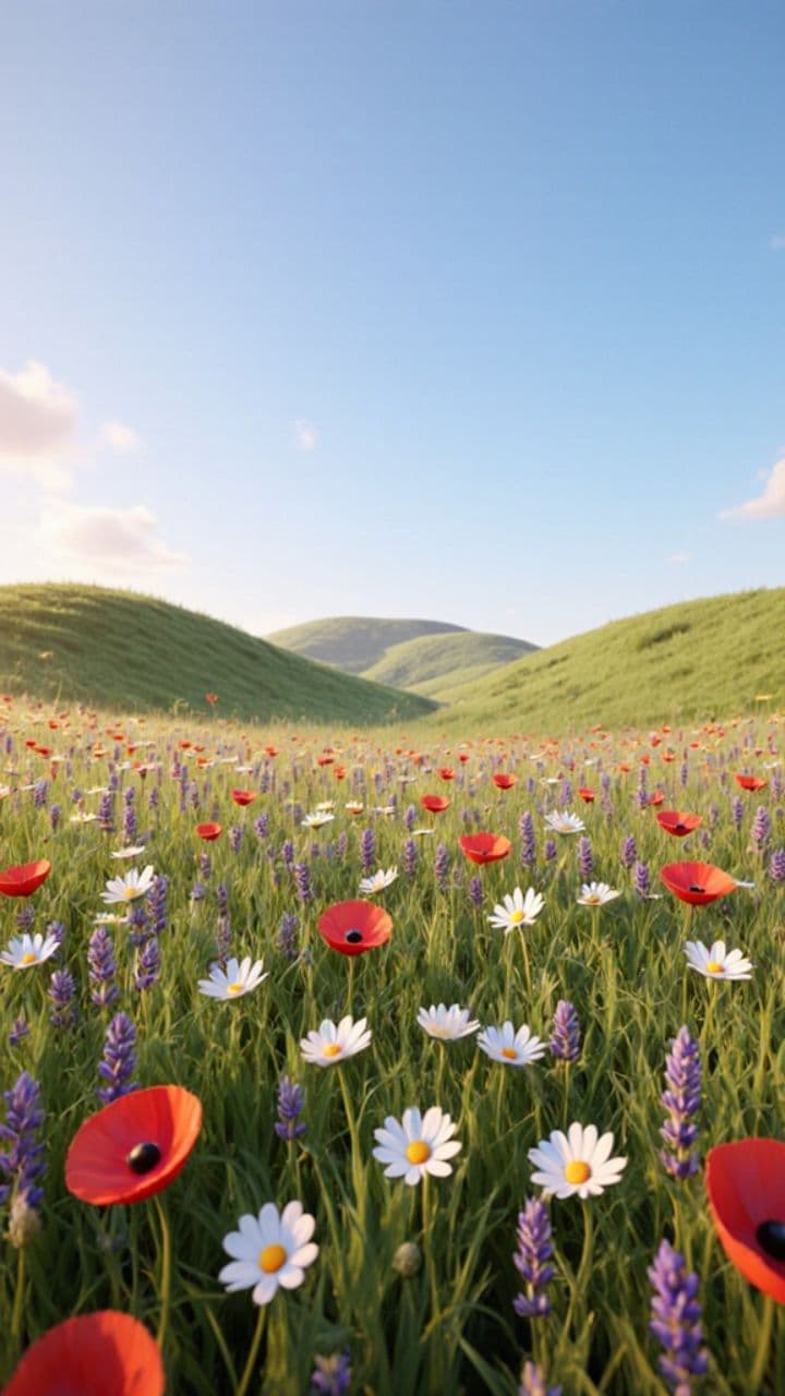 A Puppy's Serene Meadow Adventure