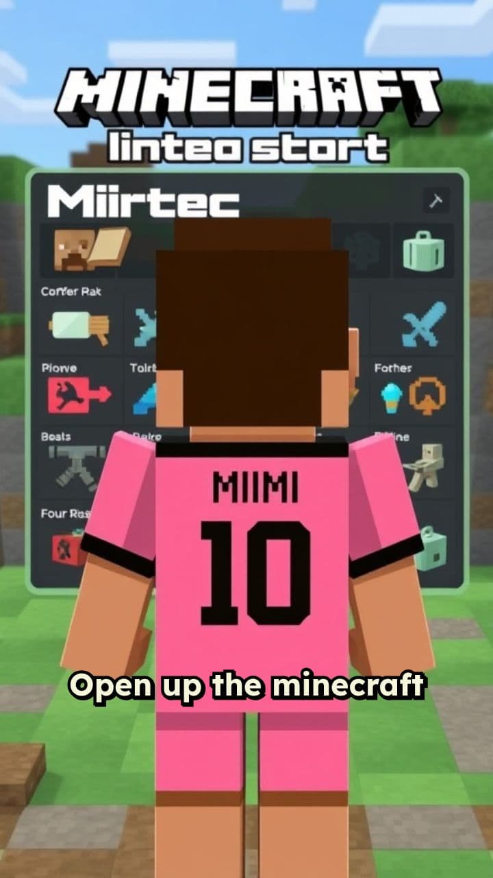 Switching Messi Skins in Minecraft