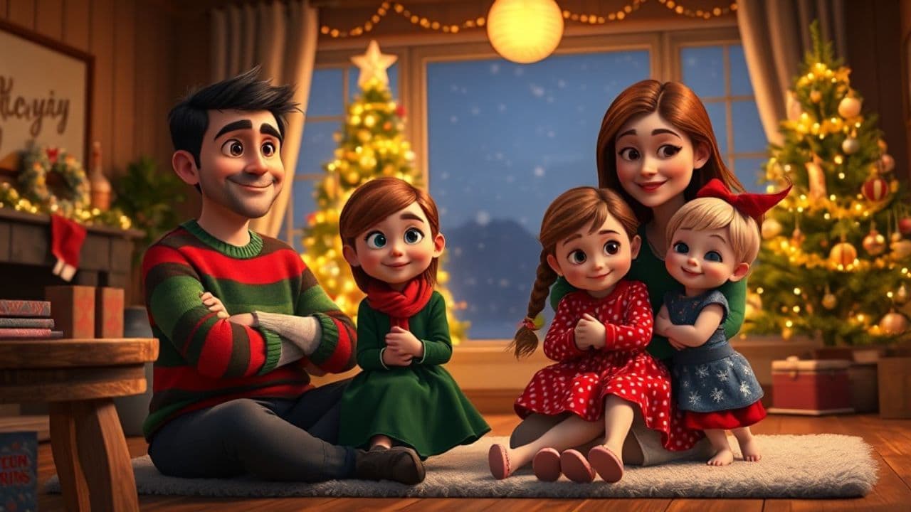 Deseos de Navidad y alegría familiar