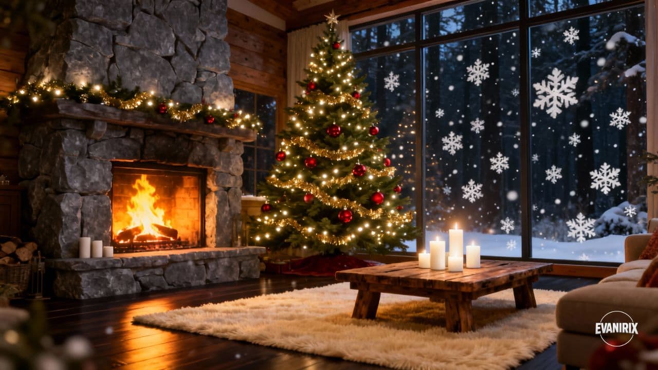 Cozy Christmas Fireplace Ambience