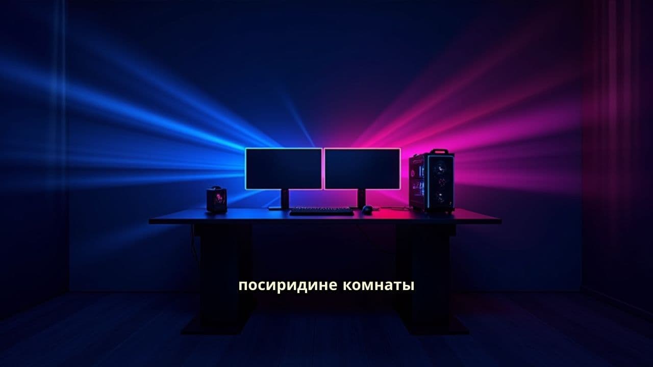 Комната с ПК и RGB подсветкой