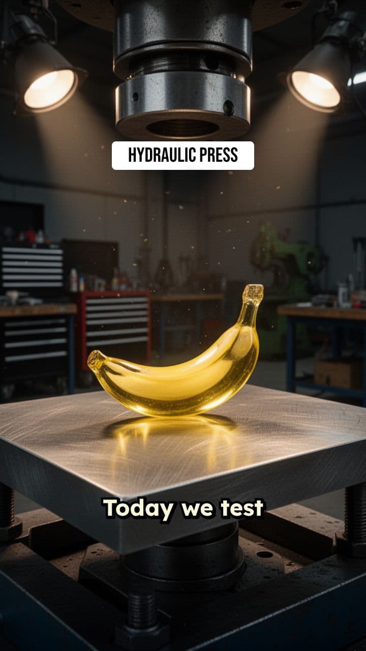 Glass Banana vs Hydraulic Press