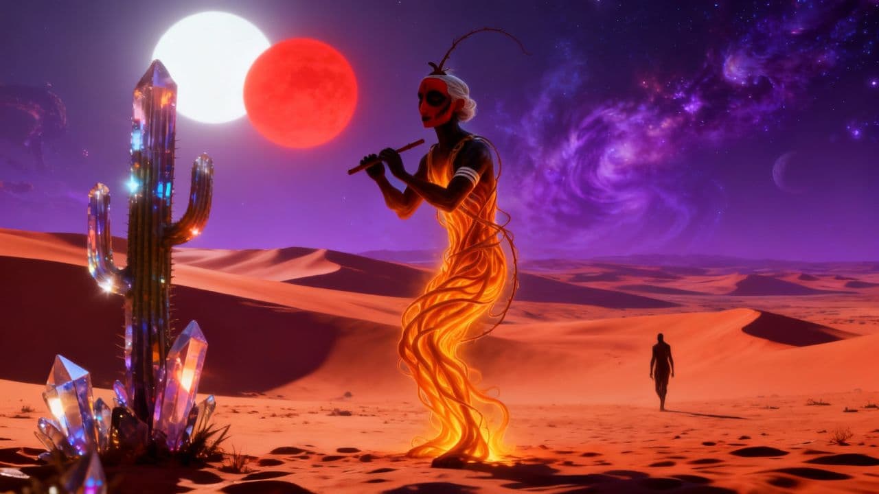 Moonlit Runes Over the Cactus Dunes