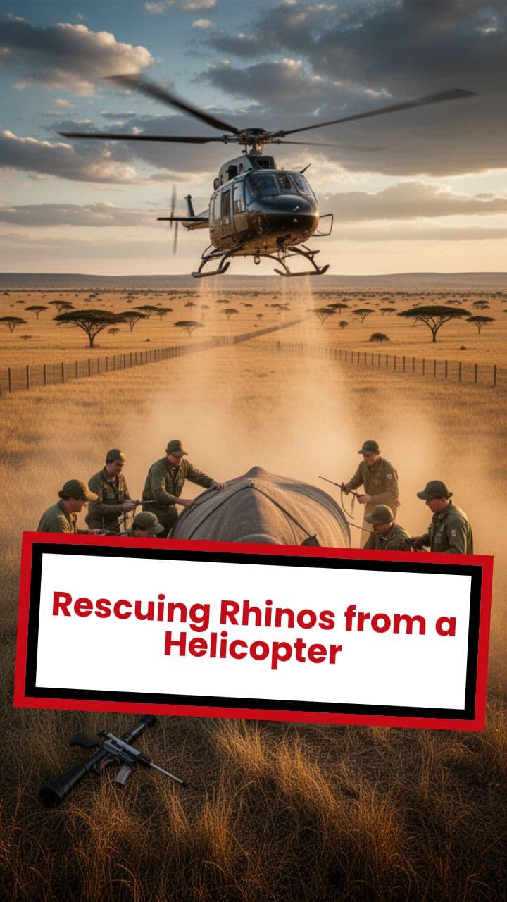 Rescuing Rhinos from a Helicopter