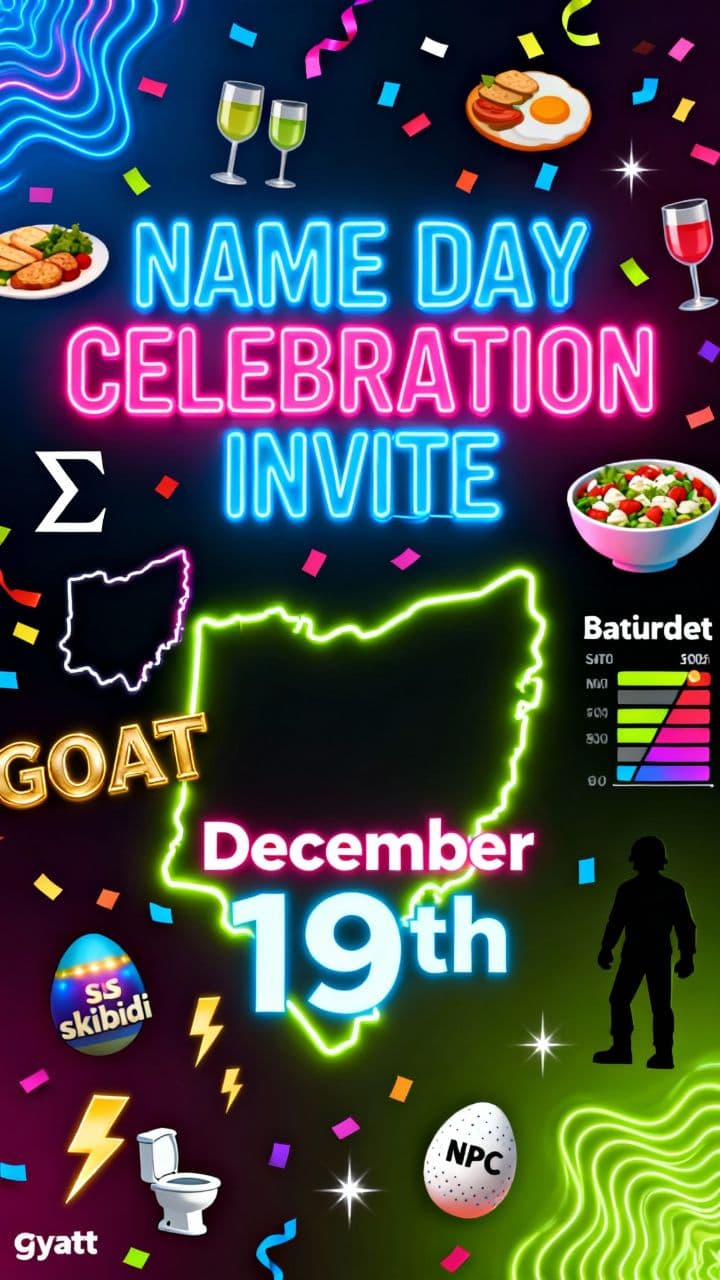 Name Day Celebration Invite