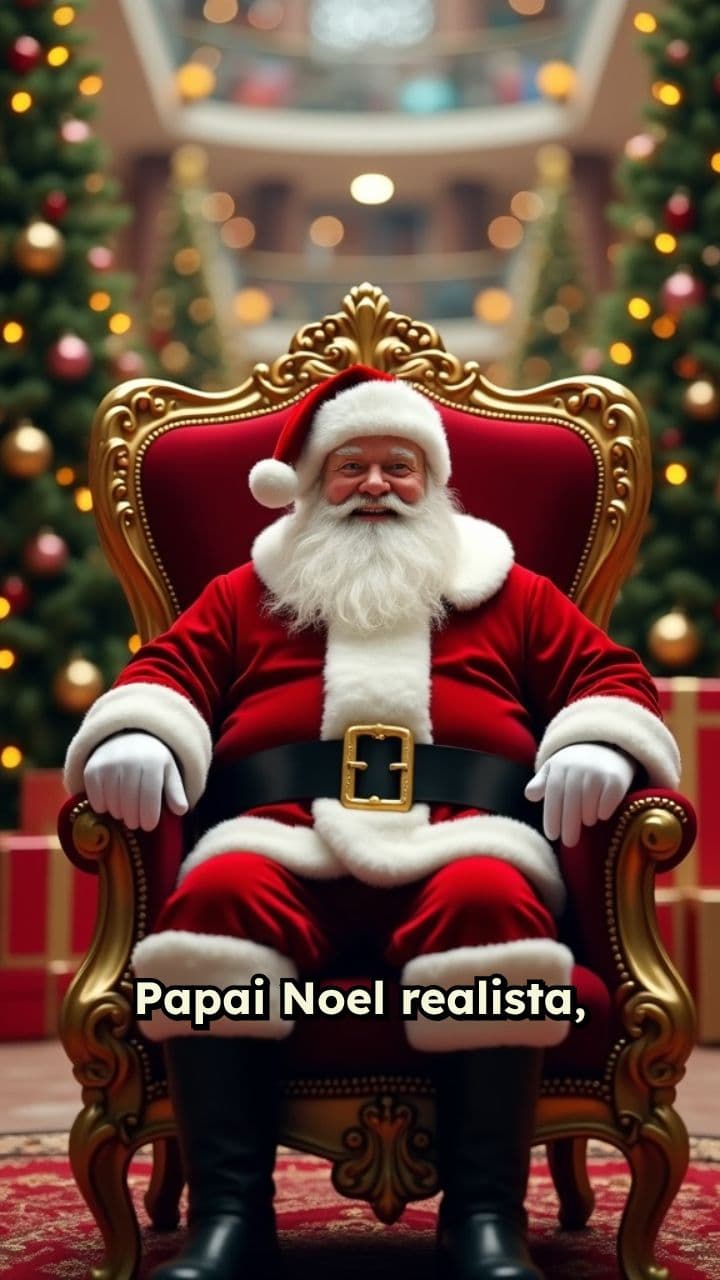 Papai Noel conversa com Júlia