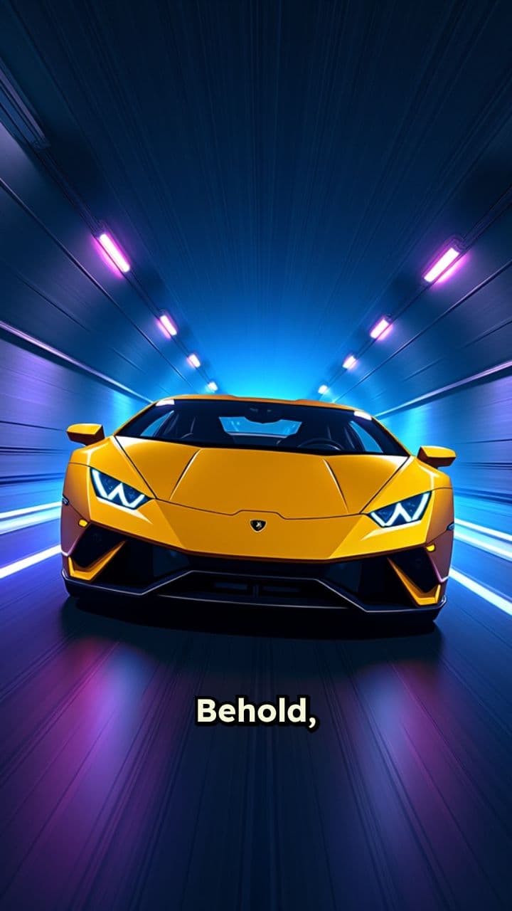 Neon Flame Lamborghini Chase