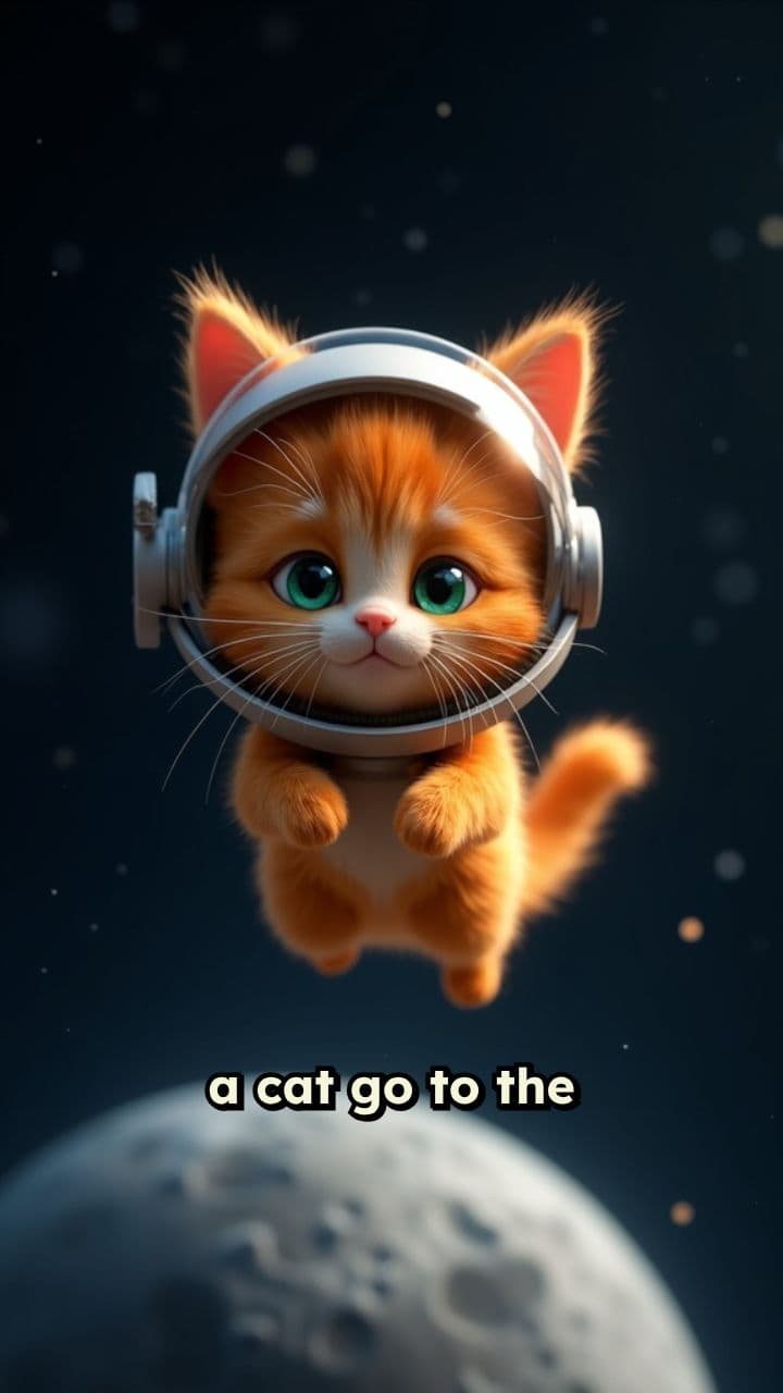 Un chat va à la lune