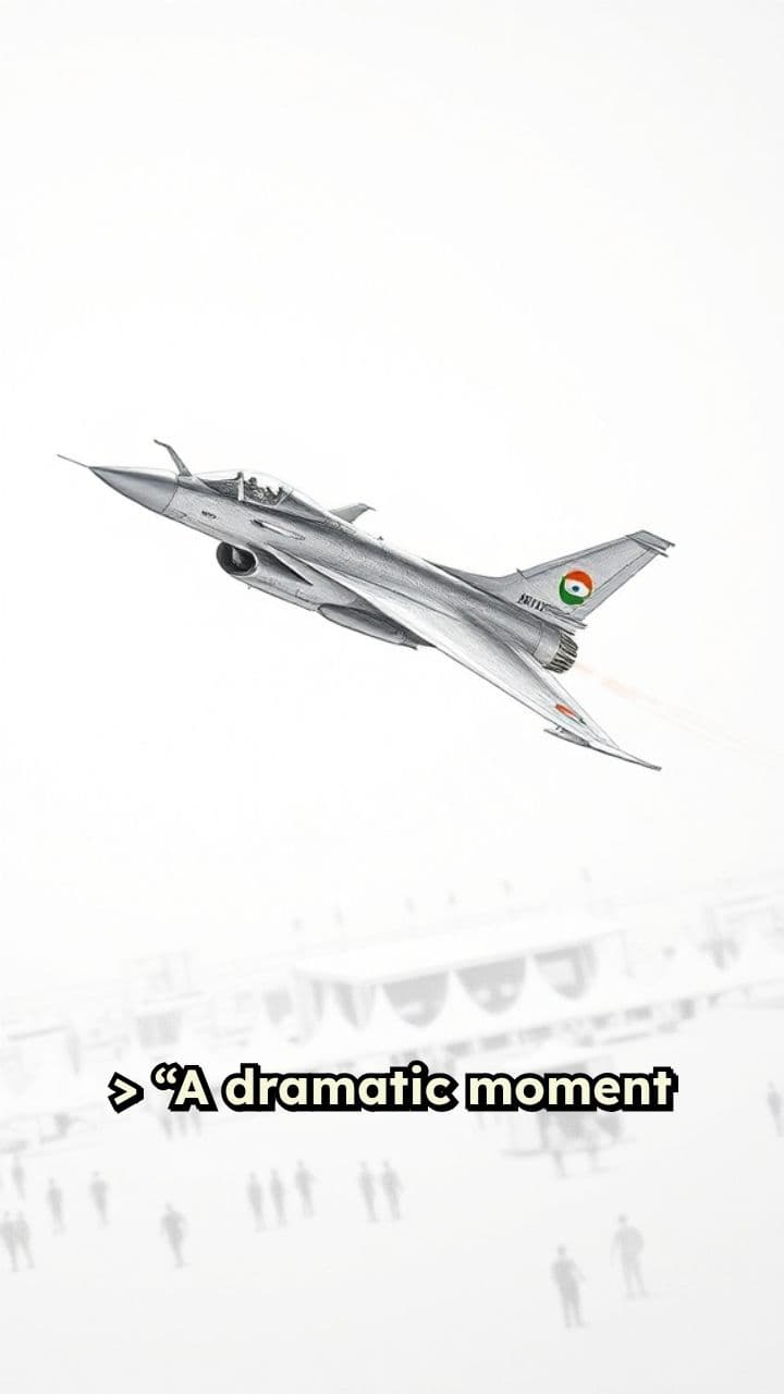 Tejas Fighter Crash at Dubai Air Show