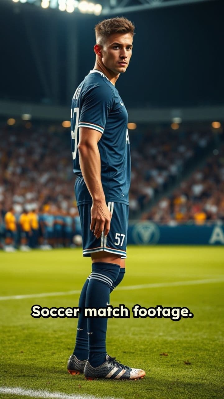 Left-Back Player Highlights in Soccer Match