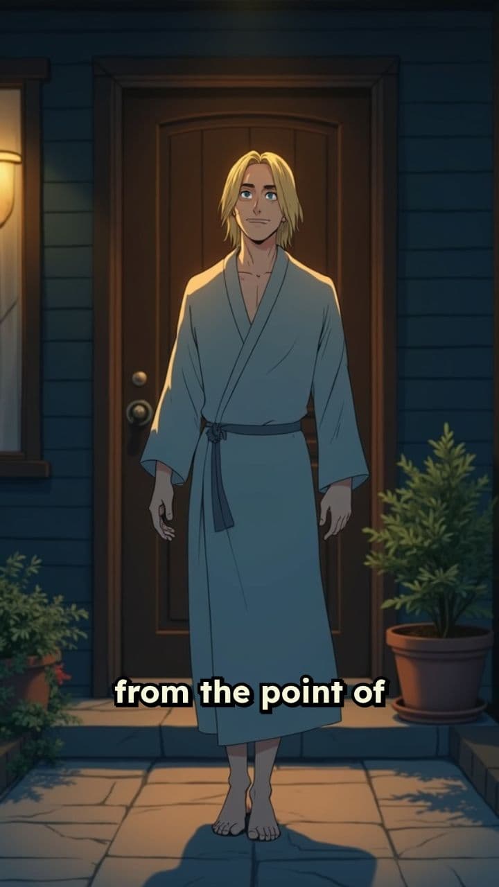 Floating Man's Unexpected Greeting