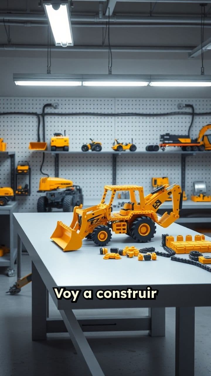 Construcción de una retroexcavadora con bloques