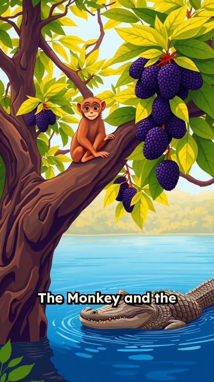 The Clever Monkey and the Crocodile