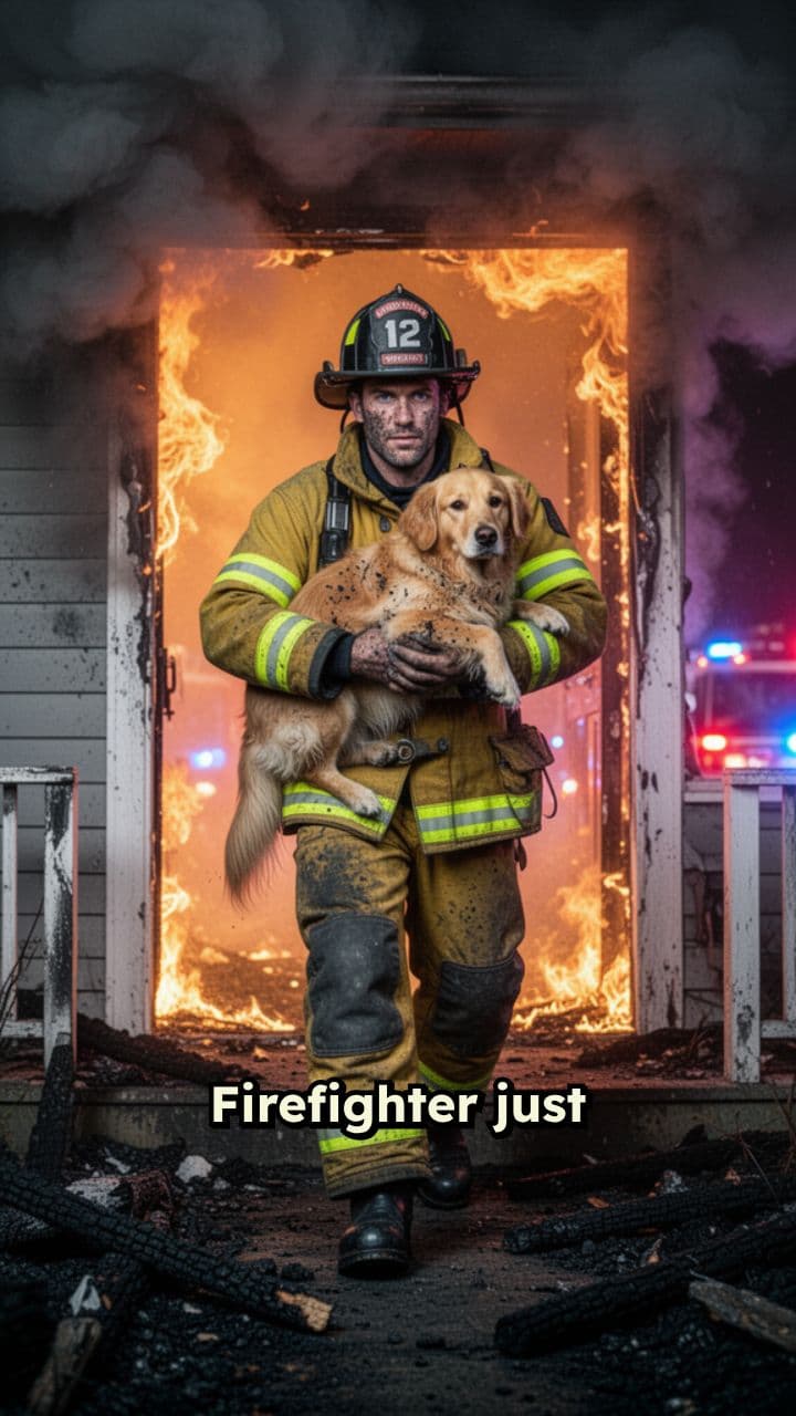 Firefighter Revives Dog From Fire
