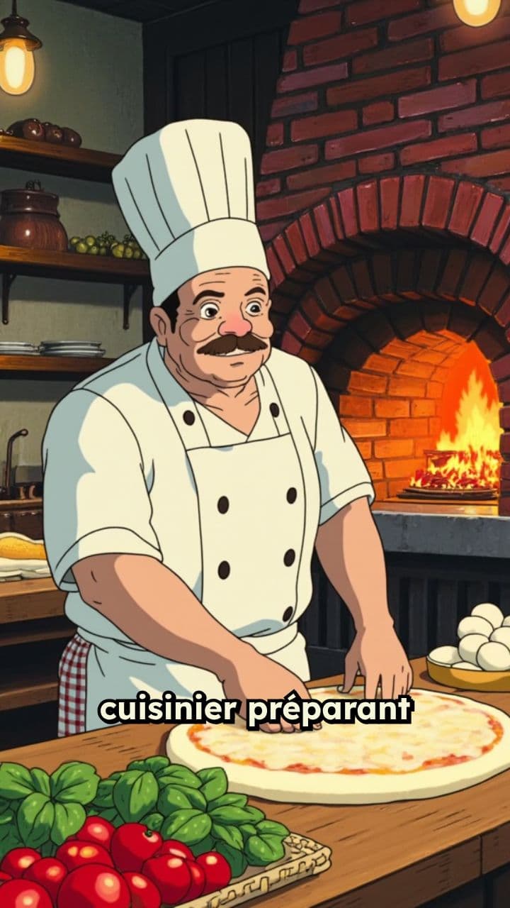 Préparation de pizza par un cuisinier