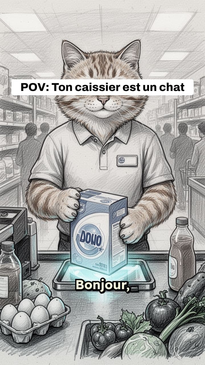 Le Caissier Chat en Colère